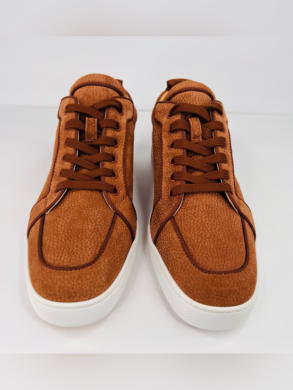 CHRISTIAN LOUBOUTIN Rantulow Orlato Grain Suede Leather Sneakers EU 45- US 12 - Picture 4 of 11